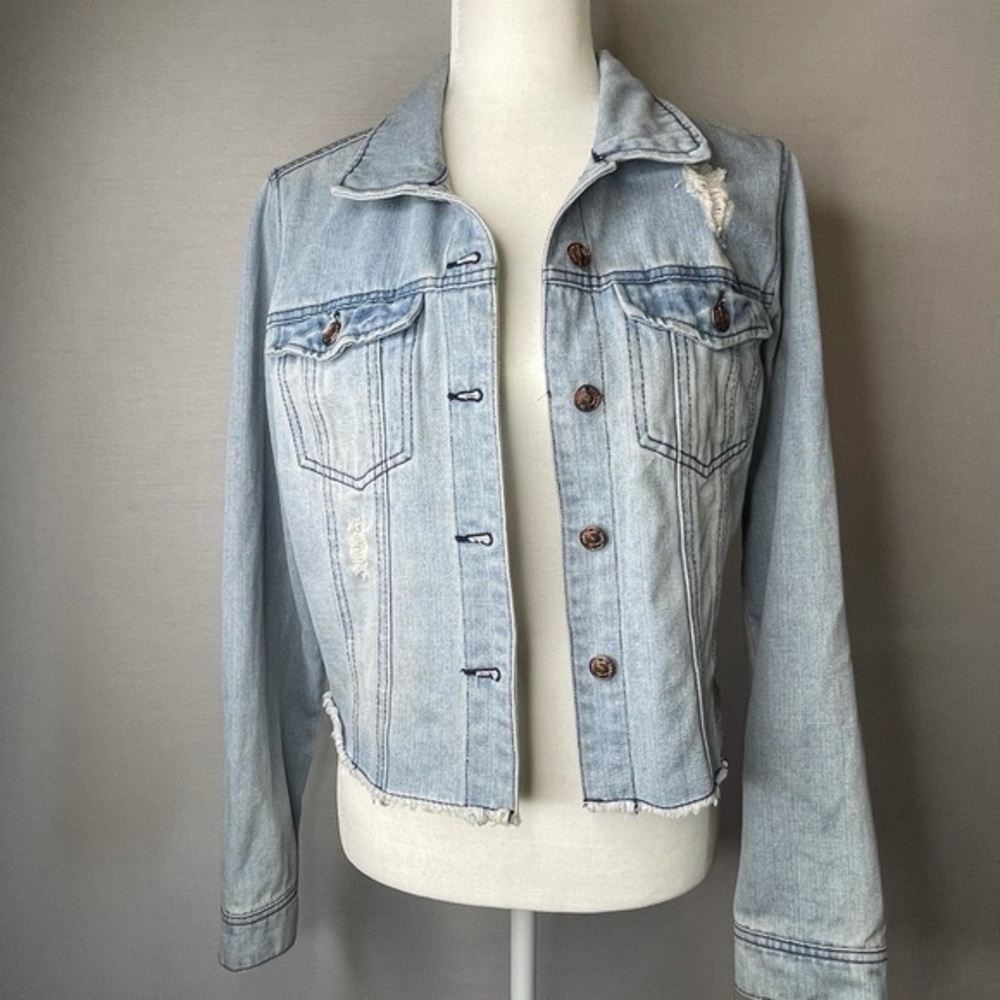 Ci Sono Jean Denim Collection Jean ButtonUp Jacket